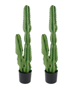 1-SOGA 2X 95cm Green Artificial Indoor Cactus Tree Fake Plant Simulation Decorative 2 Heads