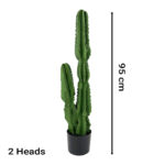 2-SOGA 4X 95cm Green Artificial Indoor Cactus Tree Fake Plant Simulation Decorative 2 Heads