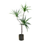 1-SOGA 180cm Green Artificial Indoor Brazlian Iron Tree Fake Plant Decorative 3 Heads