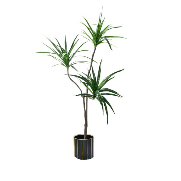 1-SOGA 180cm Green Artificial Indoor Brazlian Iron Tree Fake Plant Decorative 3 Heads