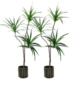 1-SOGA 2X 180cm Green Artificial Indoor Brazlian Iron Tree Fake Plant Decorative 3 Heads