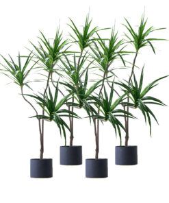 1-SOGA 4X 180cm Green Artificial Indoor Brazlian Iron Tree Fake Plant Decorative 3 Heads