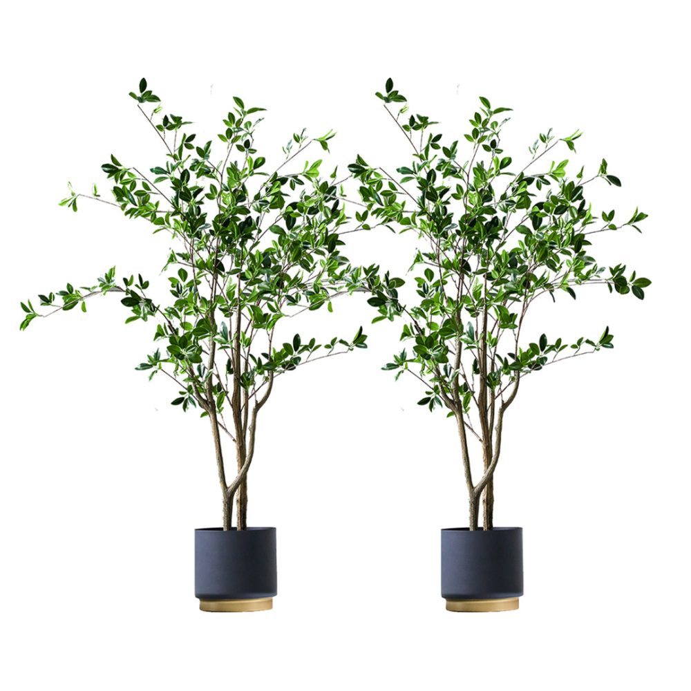 1-SOGA 2X 120cm Green Artificial Indoor Watercress Tree Fake Plant Simulation Decorative