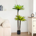 2-SOGA 2X 150cm Yucca Tree Giant Palm Lily Living Room Artificial Plant Home Accent Decor