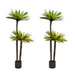 1-SOGA 2X 150cm Yucca Tree Giant Palm Lily Living Room Artificial Plant Home Accent Decor
