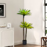 4-SOGA 2X 150cm Yucca Tree Giant Palm Lily Living Room Artificial Plant Home Accent Decor