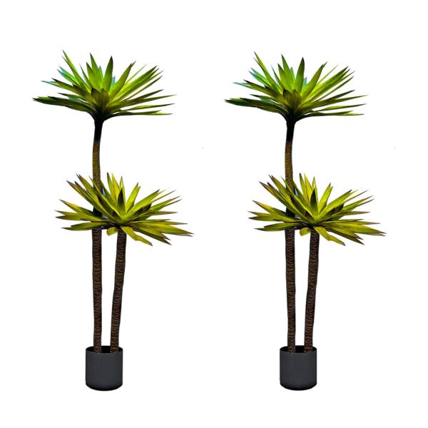 1-SOGA 2X 150cm Yucca Tree Giant Palm Lily Living Room Artificial Plant Home Accent Decor