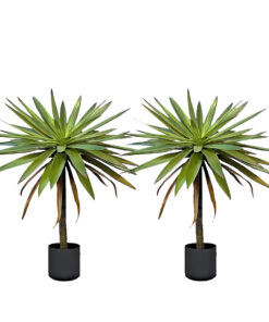 1-SOGA 2X  90cm Yucca Tree Giant Palm Lily Living Room Artificial Plant Home Accent Decor