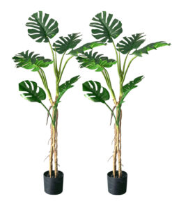 1-SOGA 2X 160cm Tropical Monstera Palm Artificial Plant Tree