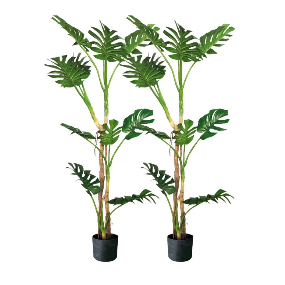 1-SOGA 2X 175cm Tropical Monstera Palm Artificial Plant Tree