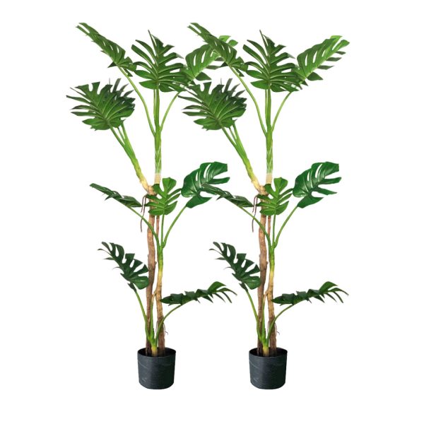 1-SOGA 2X 175cm Tropical Monstera Palm Artificial Plant Tree