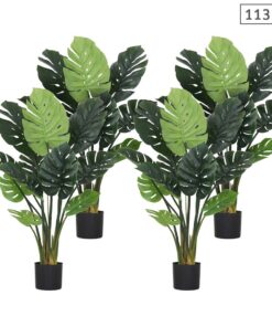 1-SOGA 4X 113cm Artificial Indoor Potted Turtle Back Fake Decoration Tree Flower Pot Plant