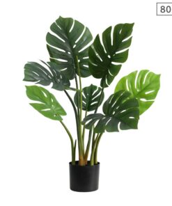 1-SOGA 80cm Artificial Indoor Potted Turtle Back Fake Decoration Tree Flower Pot Plant