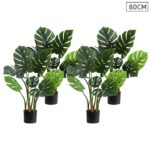 1-SOGA 4X 80cm Artificial Indoor Potted Turtle Back Fake Decoration Tree Flower Pot Plant