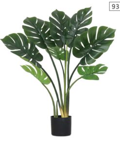 1-SOGA 93cm Artificial Indoor Potted Turtle Back Fake Decoration Tree Flower Pot Plant