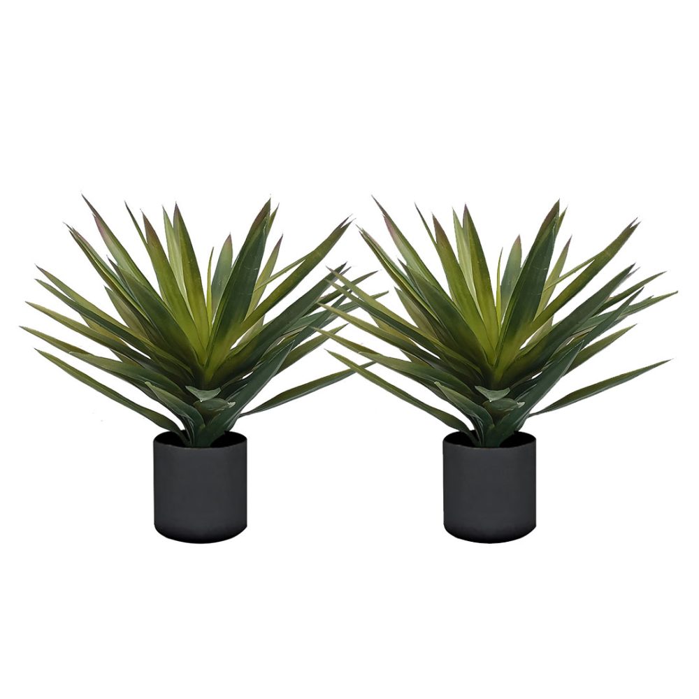 1-SOGA 2X 45cm Yucca Plant Giant Palm Lily Artificial Plant Tabletop Home Accent Decor