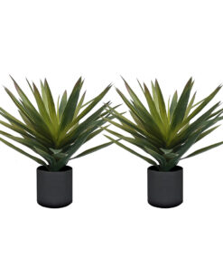 1-SOGA 2X 45cm Yucca Plant Giant Palm Lily Artificial Plant Tabletop Home Accent Decor