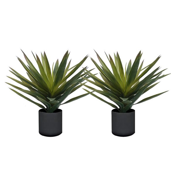 1-SOGA 2X 45cm Yucca Plant Giant Palm Lily Artificial Plant Tabletop Home Accent Decor