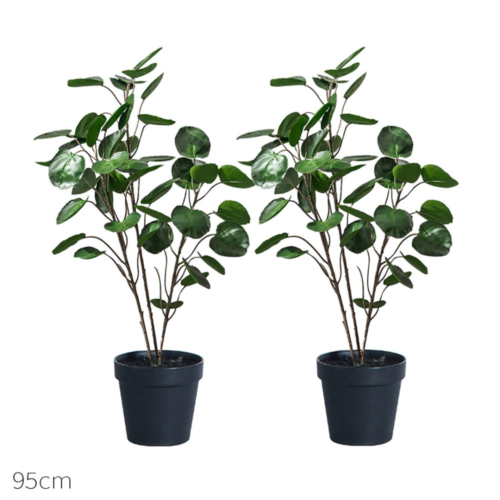 1-SOGA 2X 95cm Artificial Tree Indoor Nordic Style Artificial Tree Potted Simulation Tree