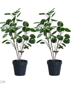 1-SOGA 2X 95cm Artificial Tree Indoor Nordic Style Artificial Tree Potted Simulation Tree