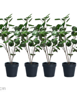 1-SOGA 4X 95cm Artificial Tree Indoor Nordic Style Artificial Tree Potted Simulation Tree