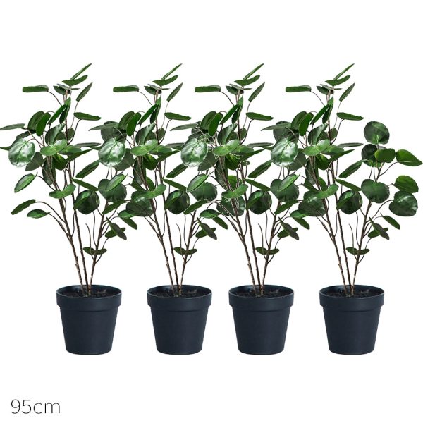 1-SOGA 4X 95cm Artificial Tree Indoor Nordic Style Artificial Tree Potted Simulation Tree