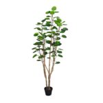 1-SOGA 150cm Plastic Potted Polyscias Scutellaria Plant Home Garden Artificial Tree