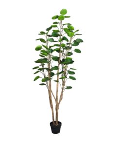 1-SOGA 150cm Plastic Potted Polyscias Scutellaria Plant Home Garden Artificial Tree