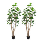 1-SOGA 2X 150cm Plastic Potted Polyscias Scutellaria Plant Home Garden Artificial Tree