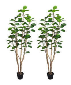 1-SOGA 2X 150cm Plastic Potted Polyscias Scutellaria Plant Home Garden Artificial Tree