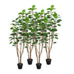 1-SOGA 4X 150cm Plastic Potted Polyscias Scutellaria Plant Home Garden Artificial Tree