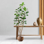 2-SOGA 180cm Plastic Potted Polyscias Scutellaria Plant Home Garden Artificial Tree