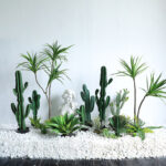 5-SOGA 70cm Green Artificial Indoor Cactus Tree Fake Plant Simulation Decorative 5 Heads