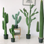 6-SOGA 70cm Green Artificial Indoor Cactus Tree Fake Plant Simulation Decorative 5 Heads