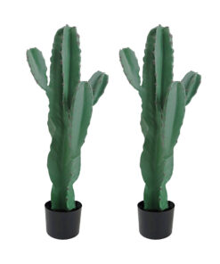 1-SOGA 2X 70cm Green Artificial Indoor Cactus Tree Fake Plant Simulation Decorative 5 Heads