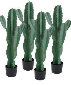 1-SOGA 4X 70cm Green Artificial Indoor Cactus Tree Fake Plant Simulation Decorative 5 Heads