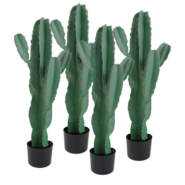 1-SOGA 4X 70cm Green Artificial Indoor Cactus Tree Fake Plant Simulation Decorative 5 Heads