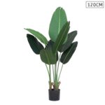 1-SOGA 120cm Artificial Green Indoor Traveler Banana Fake Decoration Tree Flower Pot Plant