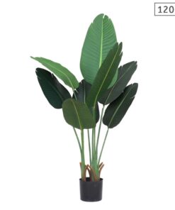 1-SOGA 120cm Artificial Green Indoor Traveler Banana Fake Decoration Tree Flower Pot Plant