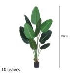 2-SOGA 160cm Artificial Green Indoor Traveler Banana Fake Decoration Tree Flower Pot Plant