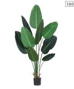 1-SOGA 160cm Artificial Green Indoor Traveler Banana Fake Decoration Tree Flower Pot Plant