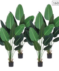 1-SOGA 4X 160cm Artificial Green Indoor Traveler Banana Fake Decoration Tree Flower Pot Plant
