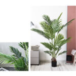 3-SOGA 165cm Artificial Swallowtail Sunflower Fake Decoration Tree Flower Pot Plant