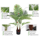 7-SOGA 165cm Artificial Swallowtail Sunflower Fake Decoration Tree Flower Pot Plant