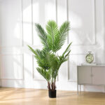 8-SOGA 165cm Artificial Swallowtail Sunflower Fake Decoration Tree Flower Pot Plant