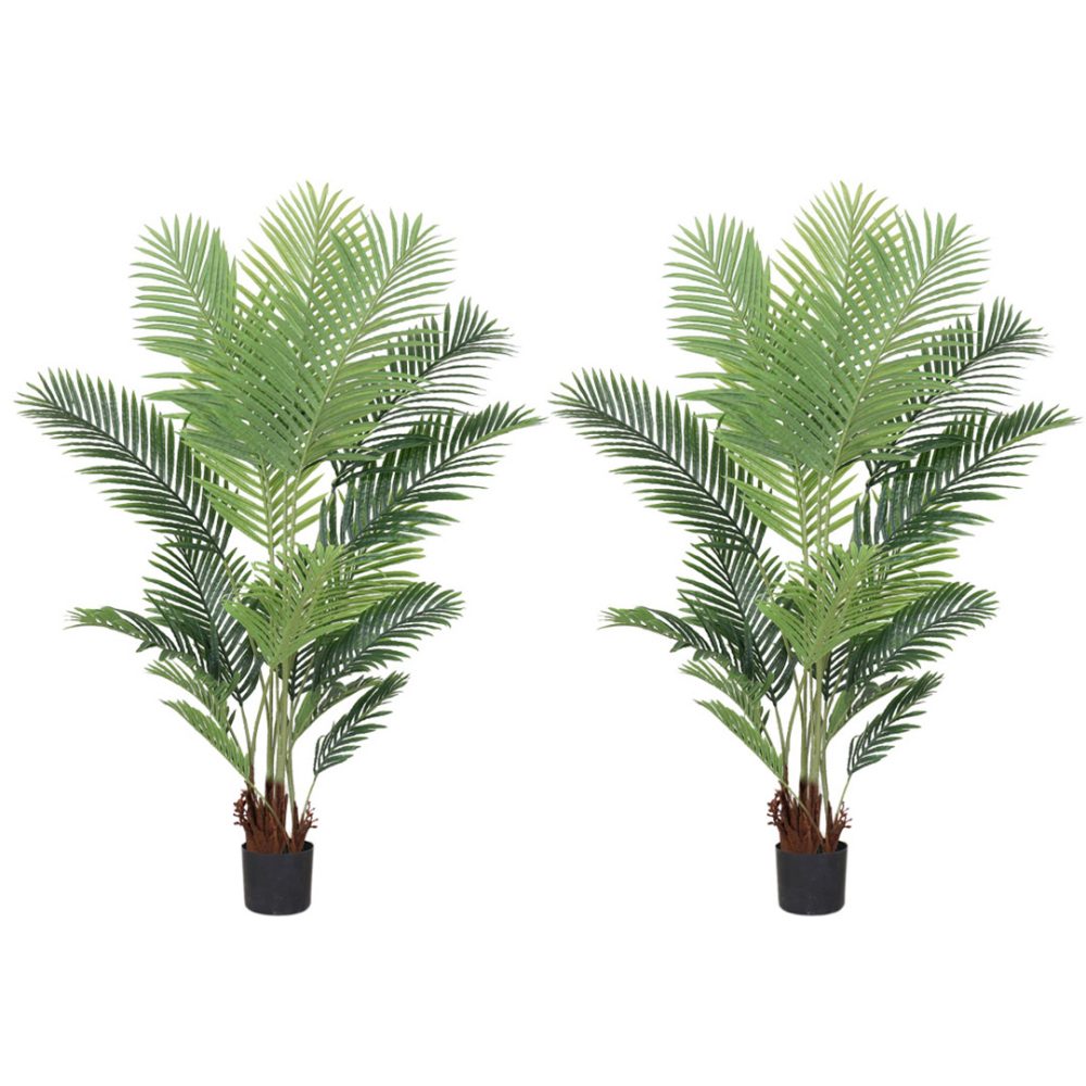 1-SOGA 2X 165cm Artificial Swallowtail Sunflower Fake Decoration Tree Flower Pot Plant