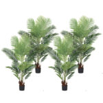 1-SOGA 4X 165cm Artificial Swallowtail Sunflower Fake Decoration Tree Flower Pot Plant