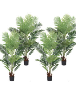 1-SOGA 4X 165cm Artificial Swallowtail Sunflower Fake Decoration Tree Flower Pot Plant