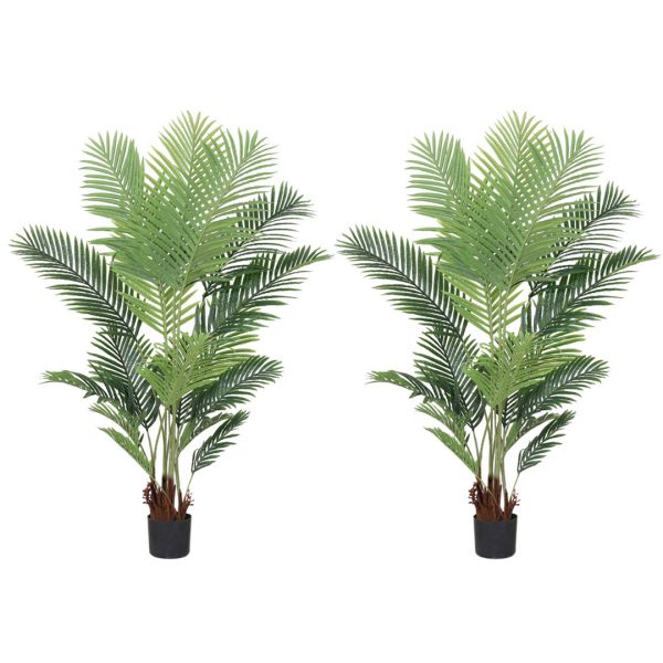 1-SOGA 2X 180cm Artificial Swallowtail Sunflower Fake Decoration Tree Flower Pot Plant