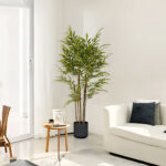 4-SOGA 150cm Lucky Bamboo Tree Bambusa Vulgaris Artificial Plant w/ 7 Branches Home Accent Decor